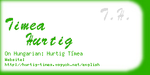 timea hurtig business card